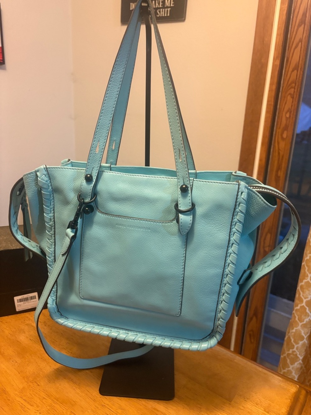 Aimee Kestenberg Tiffany  Blue Women's Leather Tote Bag